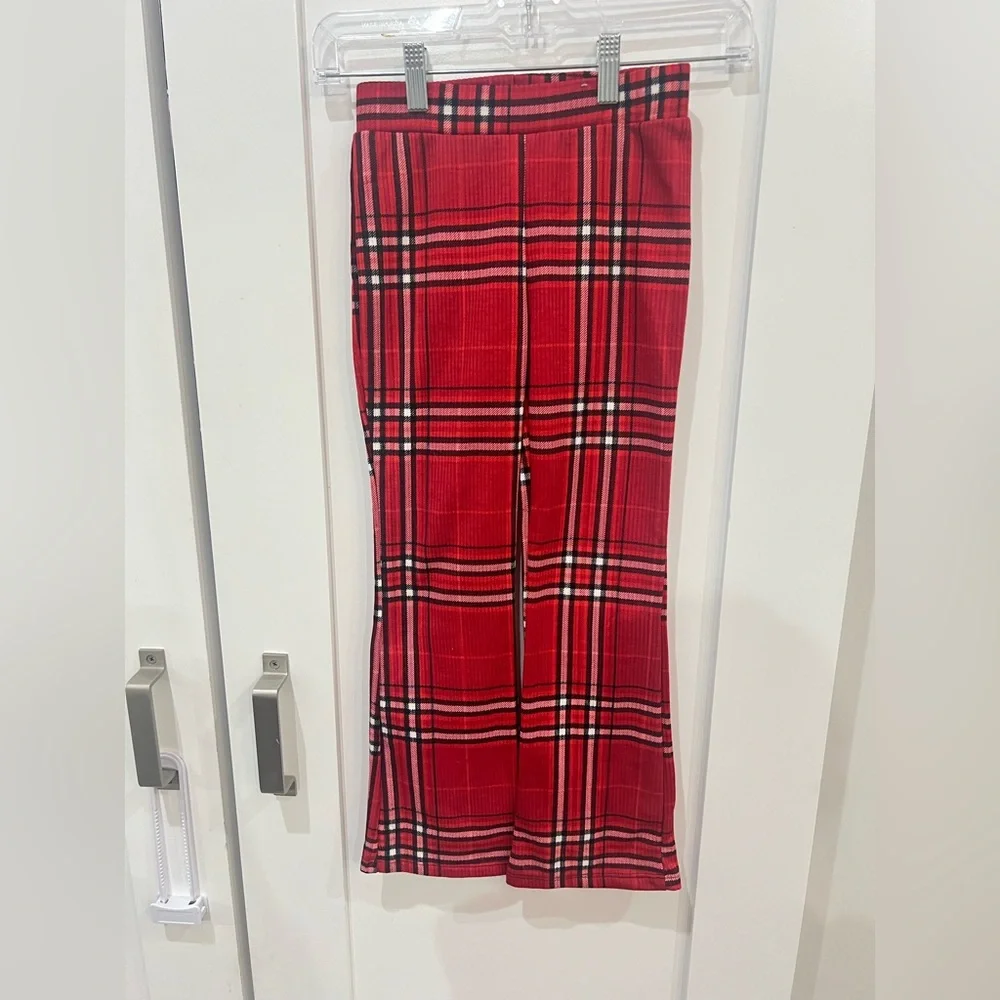 🔥3/$18🔥 NWOT 365 Garanimals Kids Red Plaid Pants Girls size 7 - Picture 1 of 5